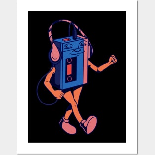 Retro cassette player Posters and Art